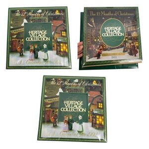 Lot of‎ 3 Heritage Village Collection Calendars 1992 12 Months of Christmas B18G